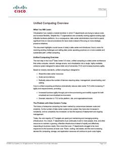 Cisco Unified Computing Overview